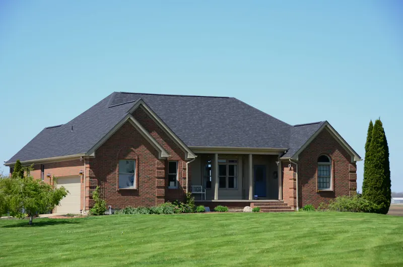 Brick home and garden